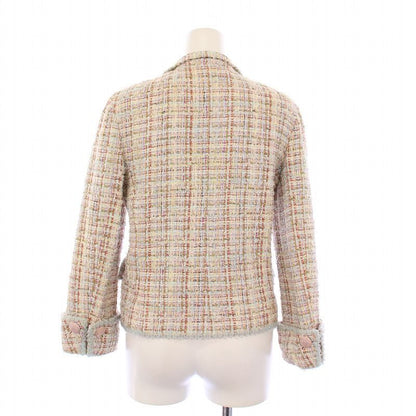 Chanel 2012 Model Suit Tailored Jacket Tight Skirt Mini Tweed 34 36 Multicolor