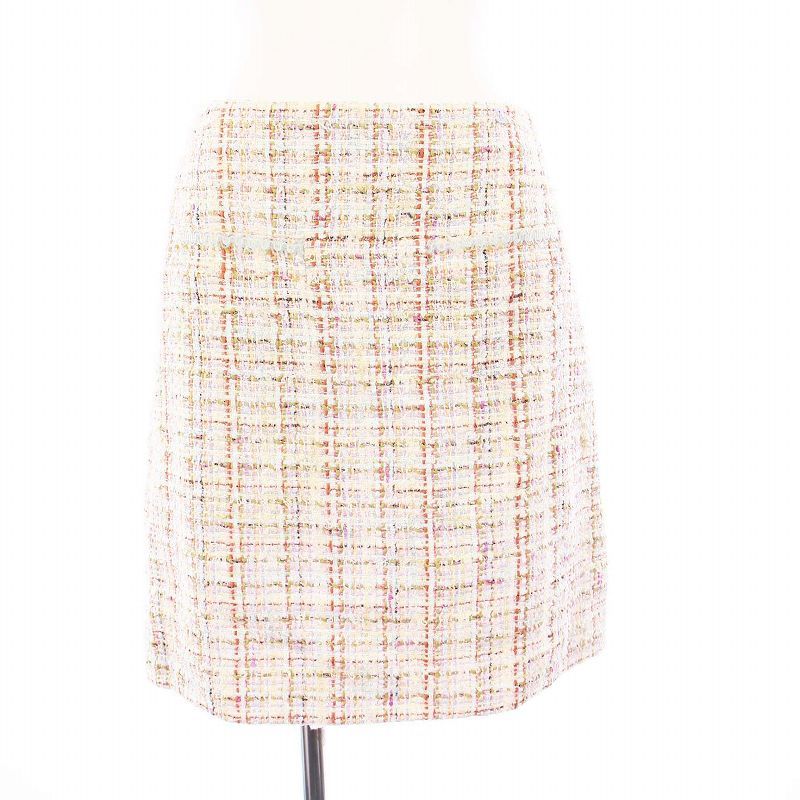 Chanel 2012 Model Suit Tailored Jacket Tight Skirt Mini Tweed 34 36 Multicolor