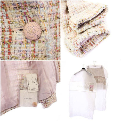 Chanel 2012 Model Suit Tailored Jacket Tight Skirt Mini Tweed 34 36 Multicolor