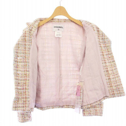 Chanel 2012 Model Suit Tailored Jacket Tight Skirt Mini Tweed 34 36 Multicolor