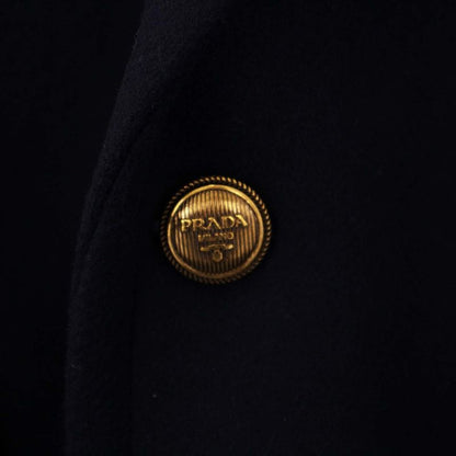 Prada 2021 Tailored Jacket Gold Button Cashmere Blend 50 Navy Sd137 KH