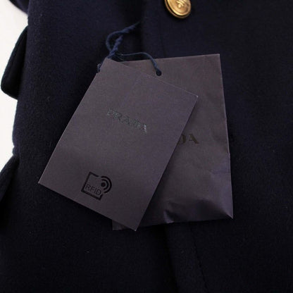 Prada 2021 Tailored Jacket Gold Button Cashmere Blend 50 Navy Sd137 KH