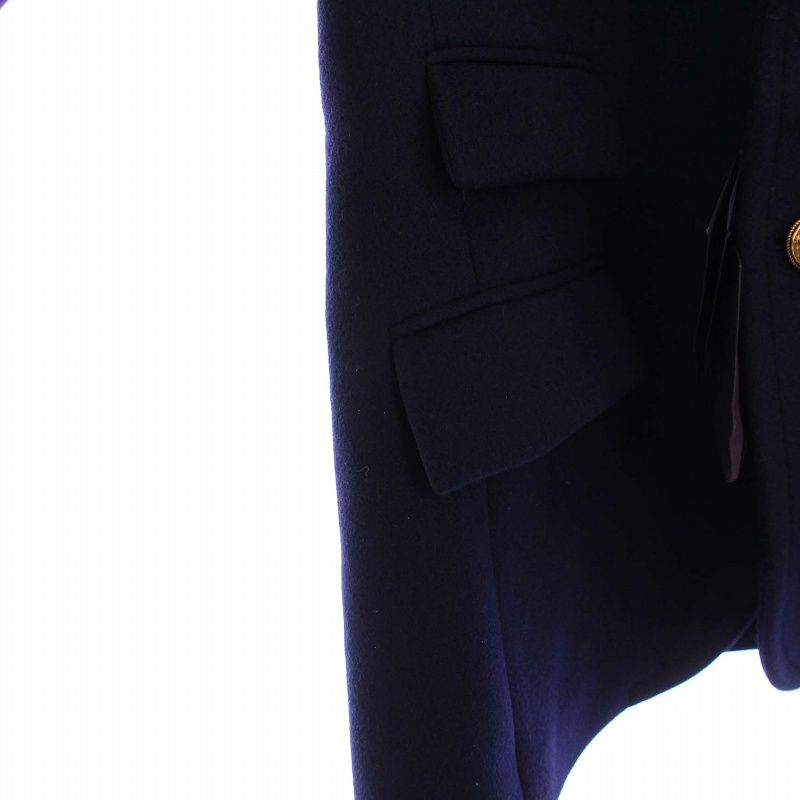 Prada 2021 Tailored Jacket Gold Button Cashmere Blend 50 Navy Sd137 KH