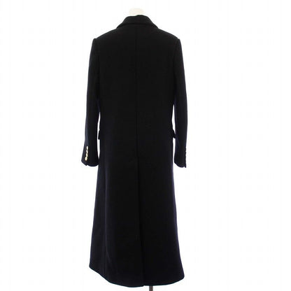 Celine Tagged Seventies Peacoat P Coat Outerwear Long Gold Buttons 38 Black