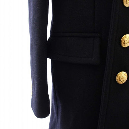 Celine Tagged Seventies Peacoat P Coat Outerwear Long Gold Buttons 38 Black
