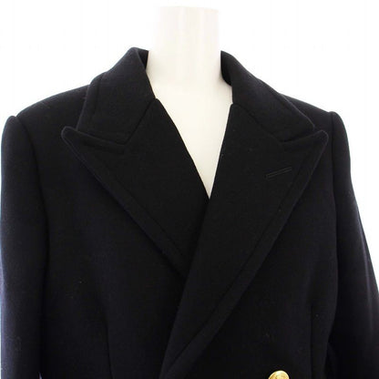 Celine Tagged Seventies Peacoat P Coat Outerwear Long Gold Buttons 38 Black