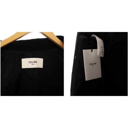 Celine Tagged Seventies Peacoat P Coat Outerwear Long Gold Buttons 38 Black