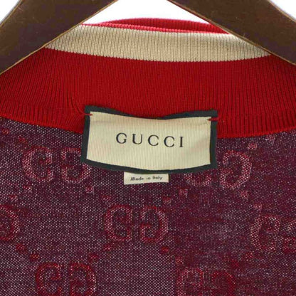 Gucci Track Jacket GG Jacquard Jersey Long Sleeve Zip Up Logo All Over Pattern