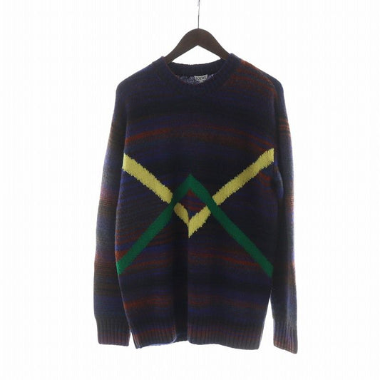 Loewe 24aw Knit Sweater with Tag Long Sleeve Multi-Border Rubber Patch Logo