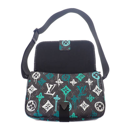 Louis Vuitton Archie Messenger Shoulder Bag Monogram Eclipse Black Men's
