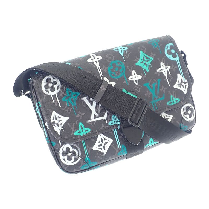 Louis Vuitton Archie Messenger Shoulder Bag Monogram Eclipse Black Men's