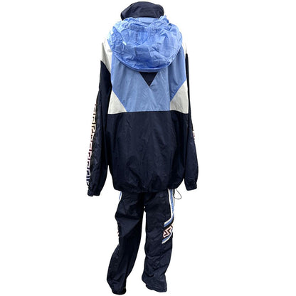 Versace Set Women'S Men'S Brand Nylon Windbreaker Navy Multicolor 46 48