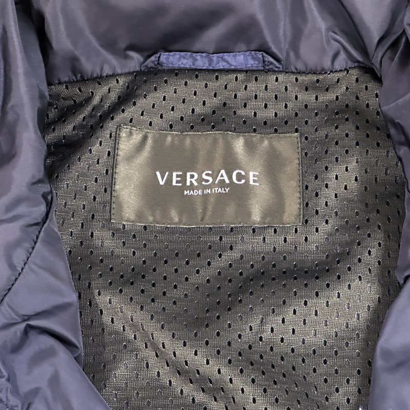 Versace Set Women'S Men'S Brand Nylon Windbreaker Navy Multicolor 46 48