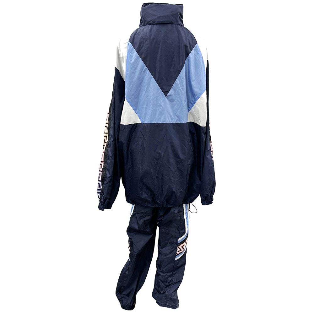 Versace Set Women'S Men'S Brand Nylon Windbreaker Navy Multicolor 46 48