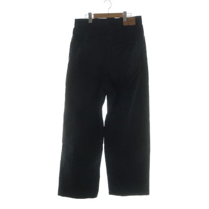 Balenciaga Baggy Pants Denim Pants Jeans Button Fly Leather Straight Logo XS