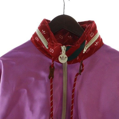 Gucci Adidas 22ss Acetate Nylon Anorak Jacket Parka Half Zip Logo Hood 48 Red