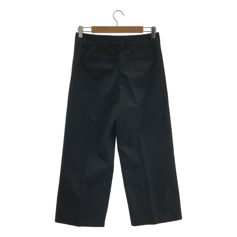 Prada | Cotton Wide Slacks Pants | 36 | Black | Ladies