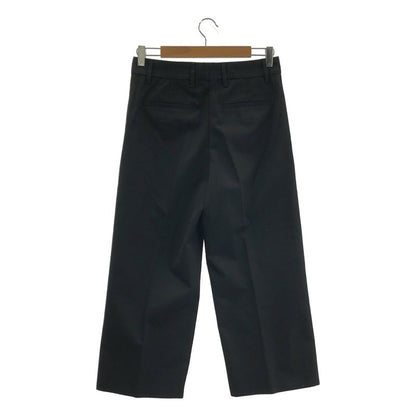 Prada | Cotton Wide Slacks Pants | 36 | Black | Ladies
