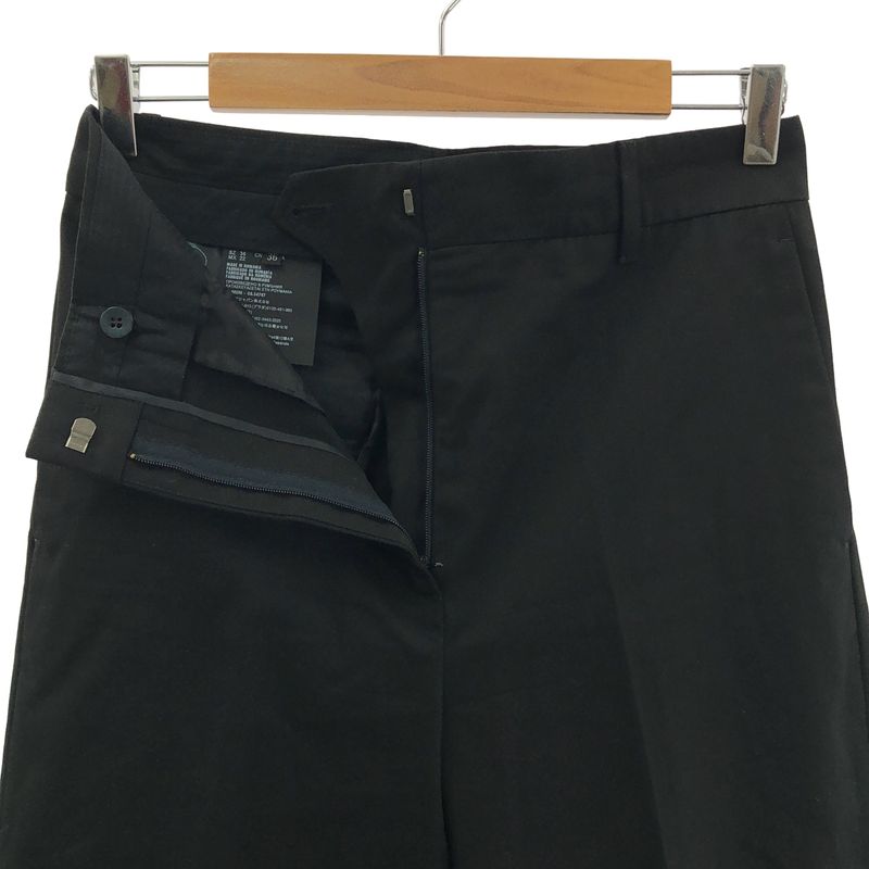 Prada | Cotton Wide Slacks Pants | 36 | Black | Ladies