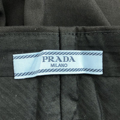 Prada | Cotton Wide Slacks Pants | 36 | Black | Ladies