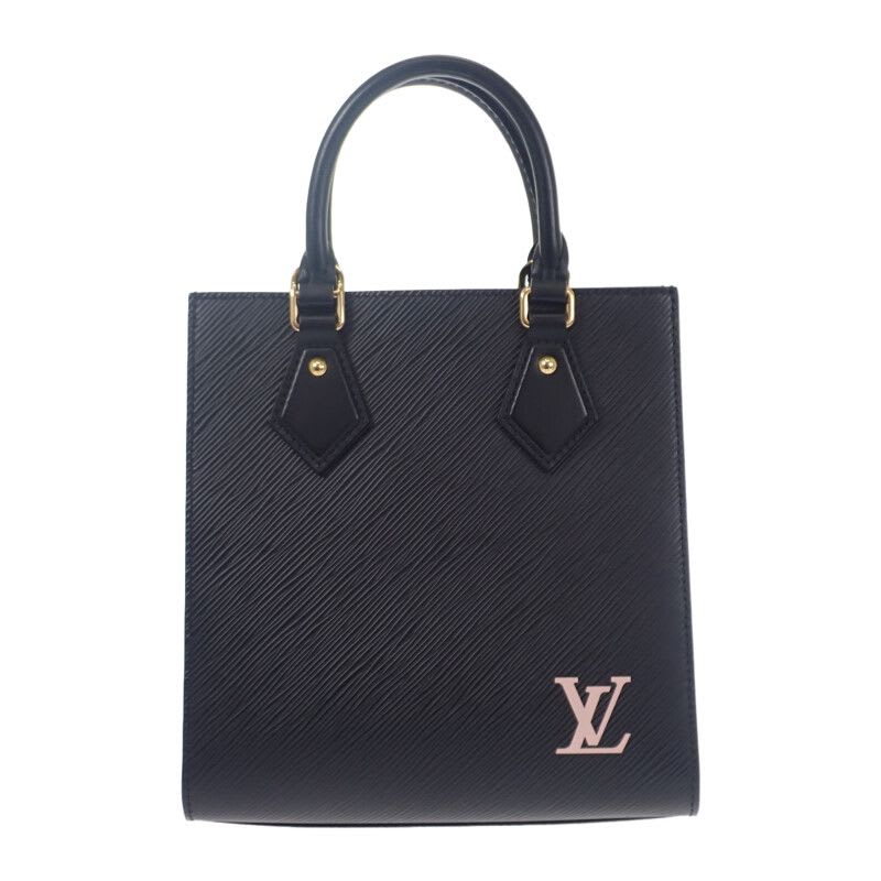 Louis Vuitton Sac Plat BB Epi 2-Way Bag Black Gold Hardware