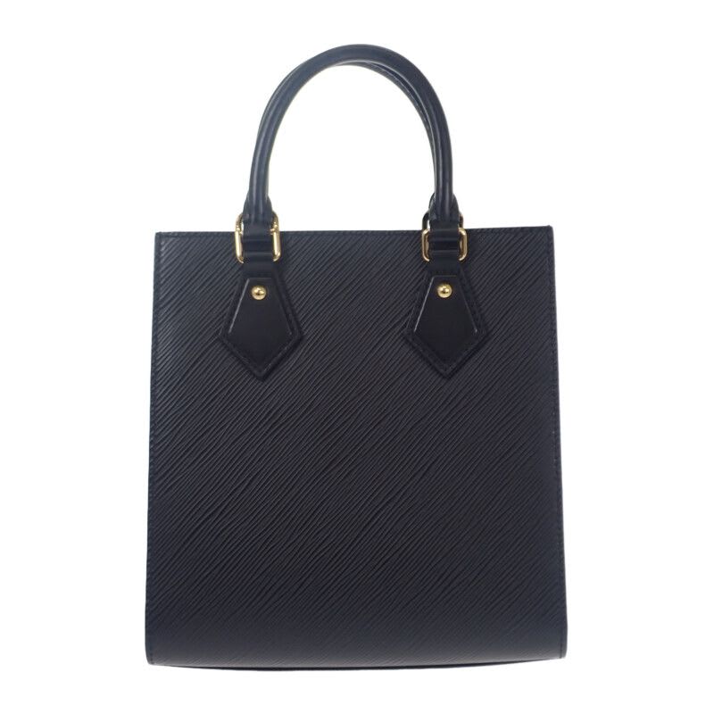 Louis Vuitton Sac Plat BB Epi 2-Way Bag Black Gold Hardware