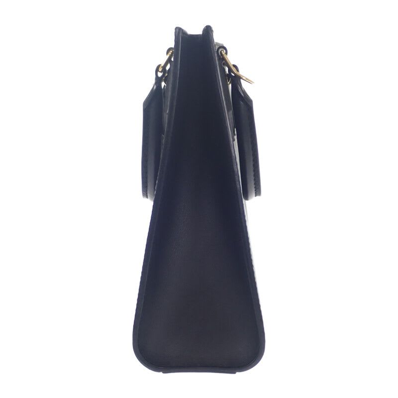 Louis Vuitton Sac Plat BB Epi 2-Way Bag Black Gold Hardware