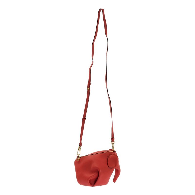 Loewe | Elephant Leather Mini Shoulder Bag | Red | Ladies