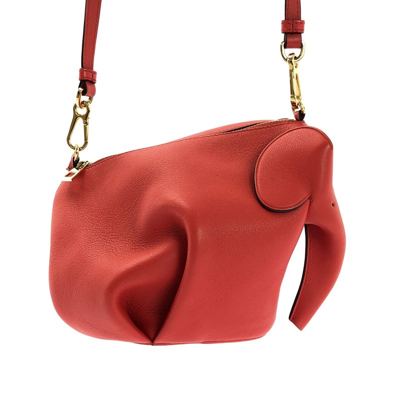 Loewe | Elephant Leather Mini Shoulder Bag | Red | Ladies