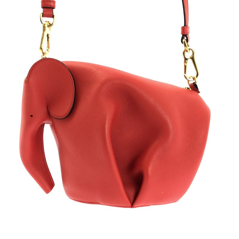 Loewe | Elephant Leather Mini Shoulder Bag | Red | Ladies