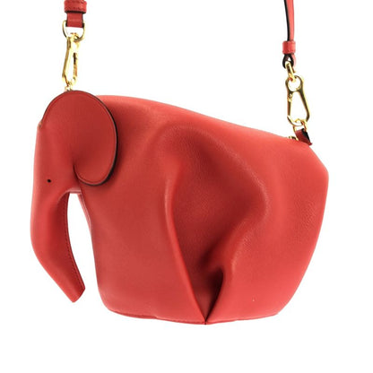 Loewe | Elephant Leather Mini Shoulder Bag | Red | Ladies
