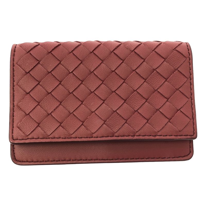 Bottega Veneta | Leather Intrecciato Coin Card Case | Red | Ladies