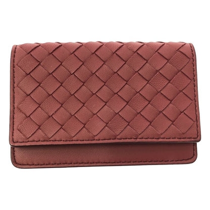 Bottega Veneta | Leather Intrecciato Coin Card Case | Red | Ladies