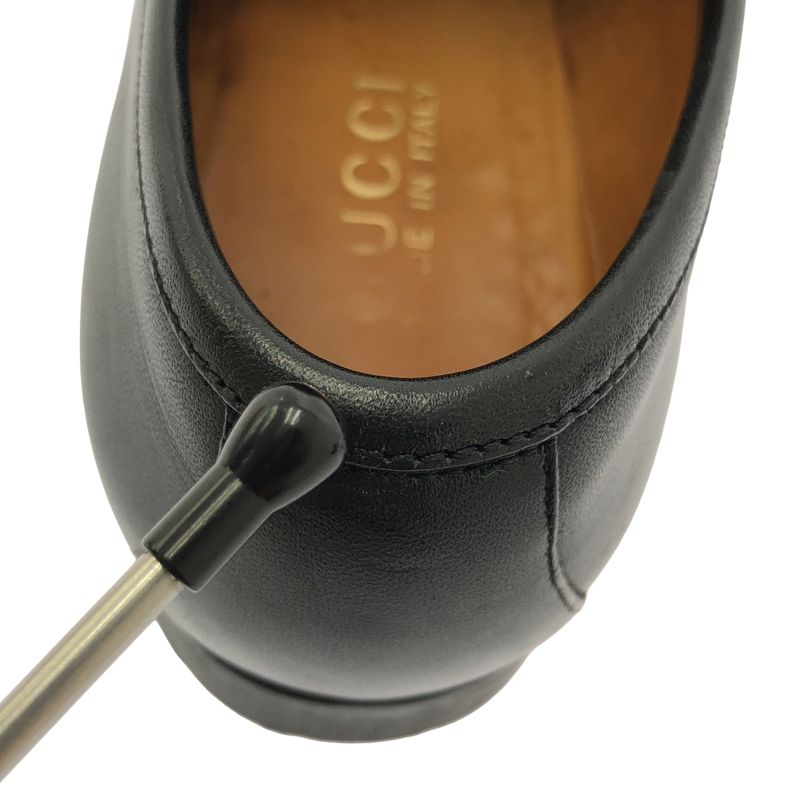 Gucci | 101 6105 Horsebit Leather Loafers | 35 | Black | Ladies