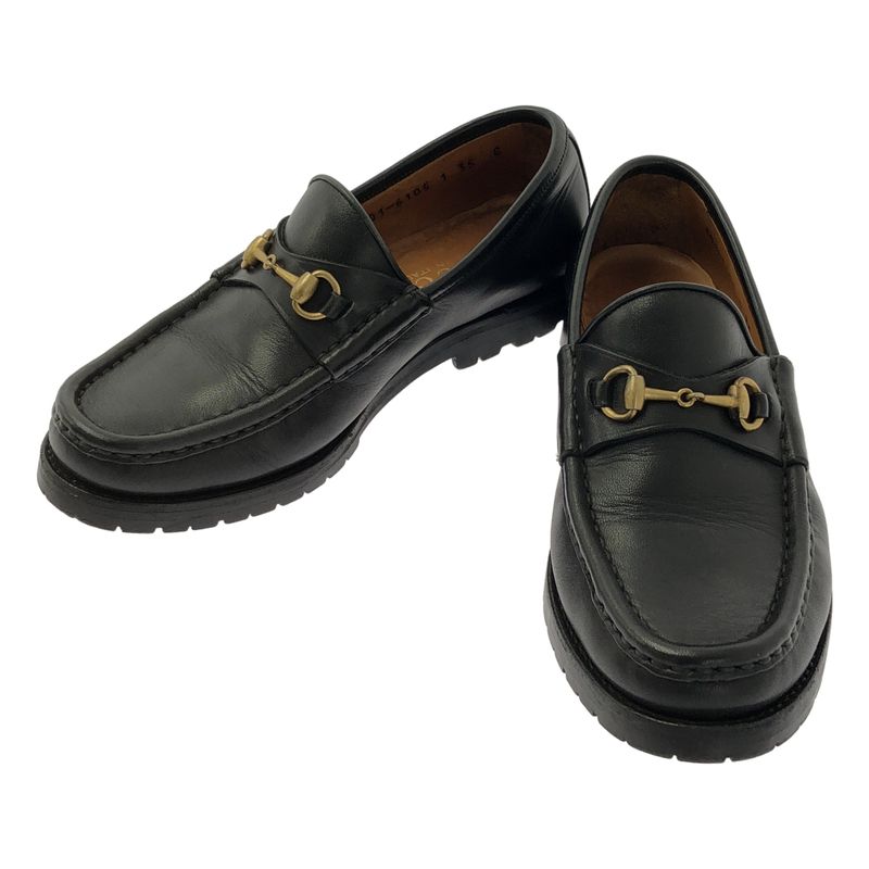 Gucci | 101 6105 Horsebit Leather Loafers | 35 | Black | Ladies