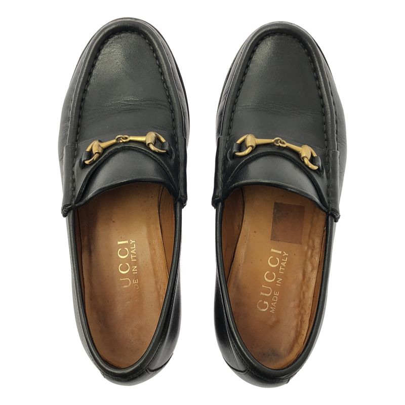 Gucci | 101 6105 Horsebit Leather Loafers | 35 | Black | Ladies