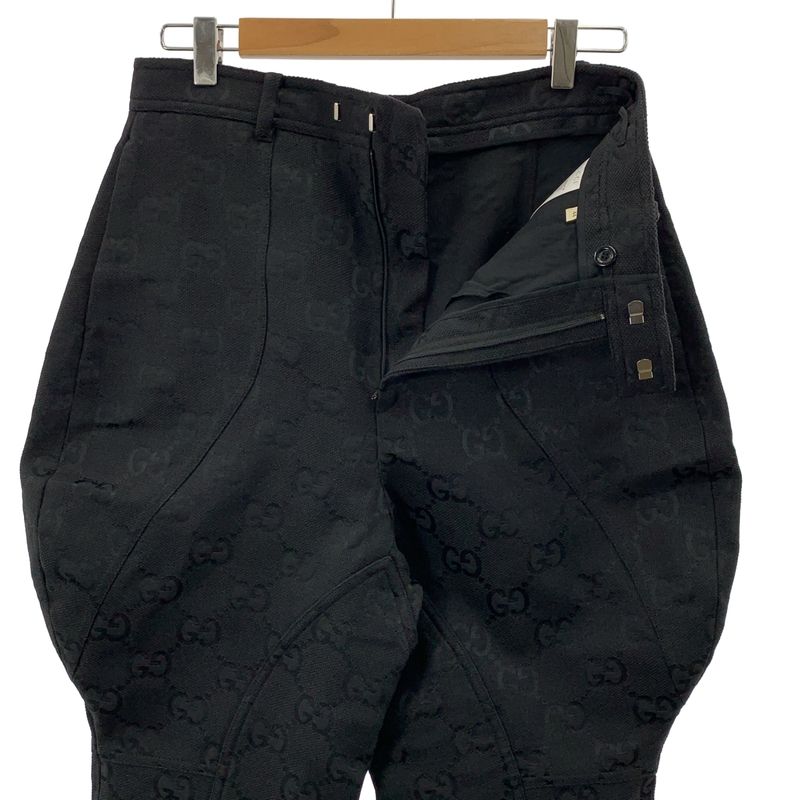 Gucci | 2022ss | Monogram Pants Jacquard GG Logo Hem Zip Adjuster Pants | 44