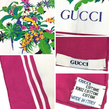 Unused Gucci Shawl Pareo Bird Sofa Cabas - Cotton Aq8088