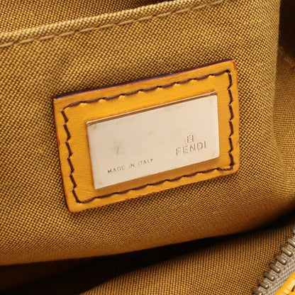 Fendi Handbag Chef Pocket Zucchino 8br464 Khaki/yellow Canvas Leather Zucchino