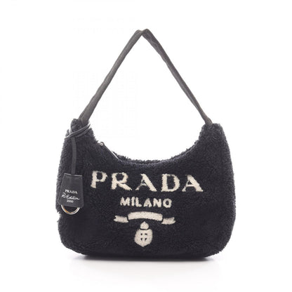 Prada Handbag Re-Edition 2000 Spugna Mini Bag 1ne515 Black/white Other Terry