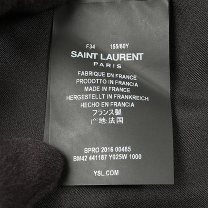 Saint Laurent Paris Saint Laurent Paris Blouse Black Rayon Silk Velor Blouse
