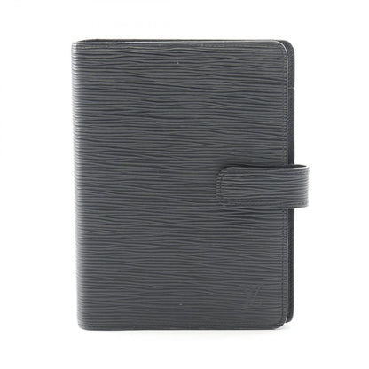 Louis Vuitton Notebook Cover Agenda MM Epi Noir R20202 Noir Leather Agenda MM
