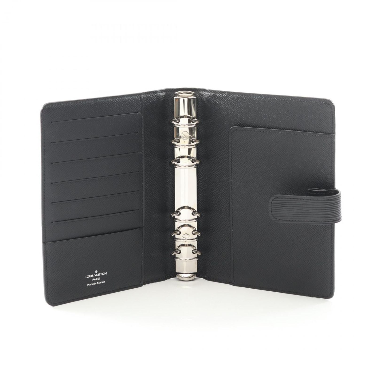 Louis Vuitton Notebook Cover Agenda MM Epi Noir R20202 Noir Leather Agenda MM