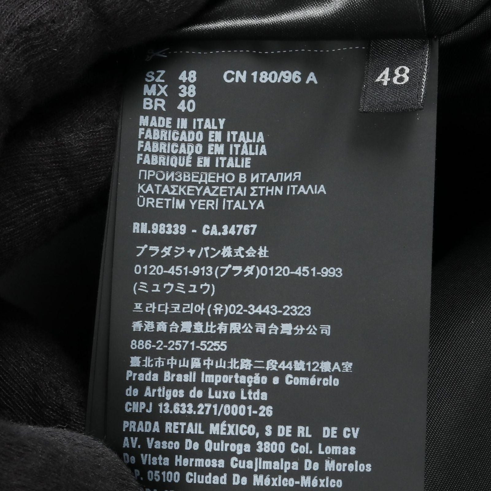 Prada Blouson Nappa Leather Upw399 Leather Jacket Men's a