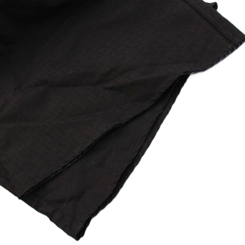 Hermes Shirt Dress Band Collar Short Sleeve Long Allover Pattern Pullover 36