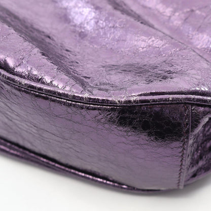 Balenciaga Shoulder Bag le Cagole XS 671309 Metallic Purple Leather le Cagole