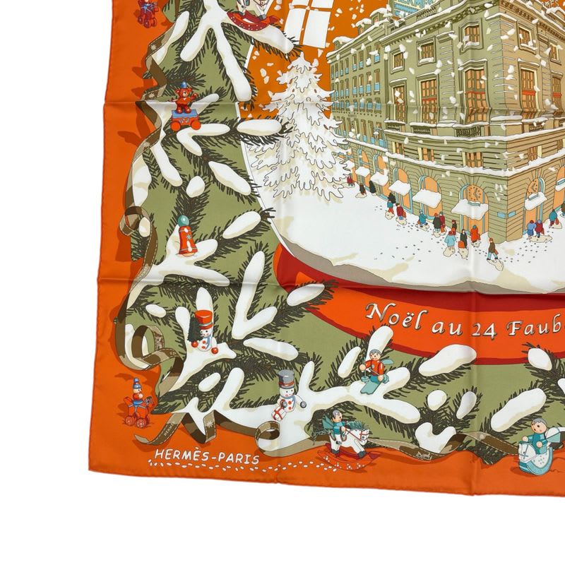 Hermes Scarf Silk Carre 90 Noel Au 24 Faubourg Christmas