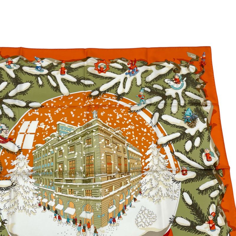 Hermes Scarf Silk Carre 90 Noel Au 24 Faubourg Christmas