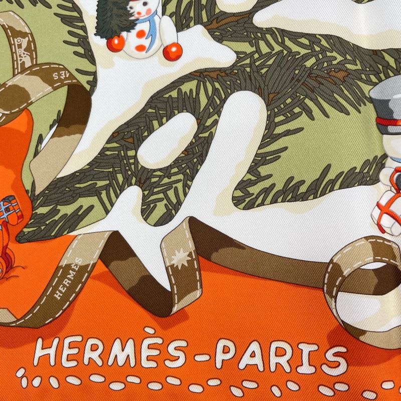 Hermes Scarf Silk Carre 90 Noel Au 24 Faubourg Christmas