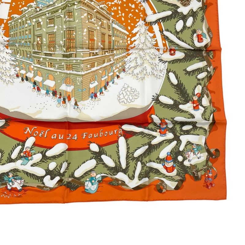 Hermes Scarf Silk Carre 90 Noel Au 24 Faubourg Christmas